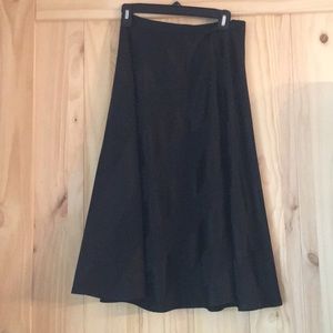 Black two toned satin skirt